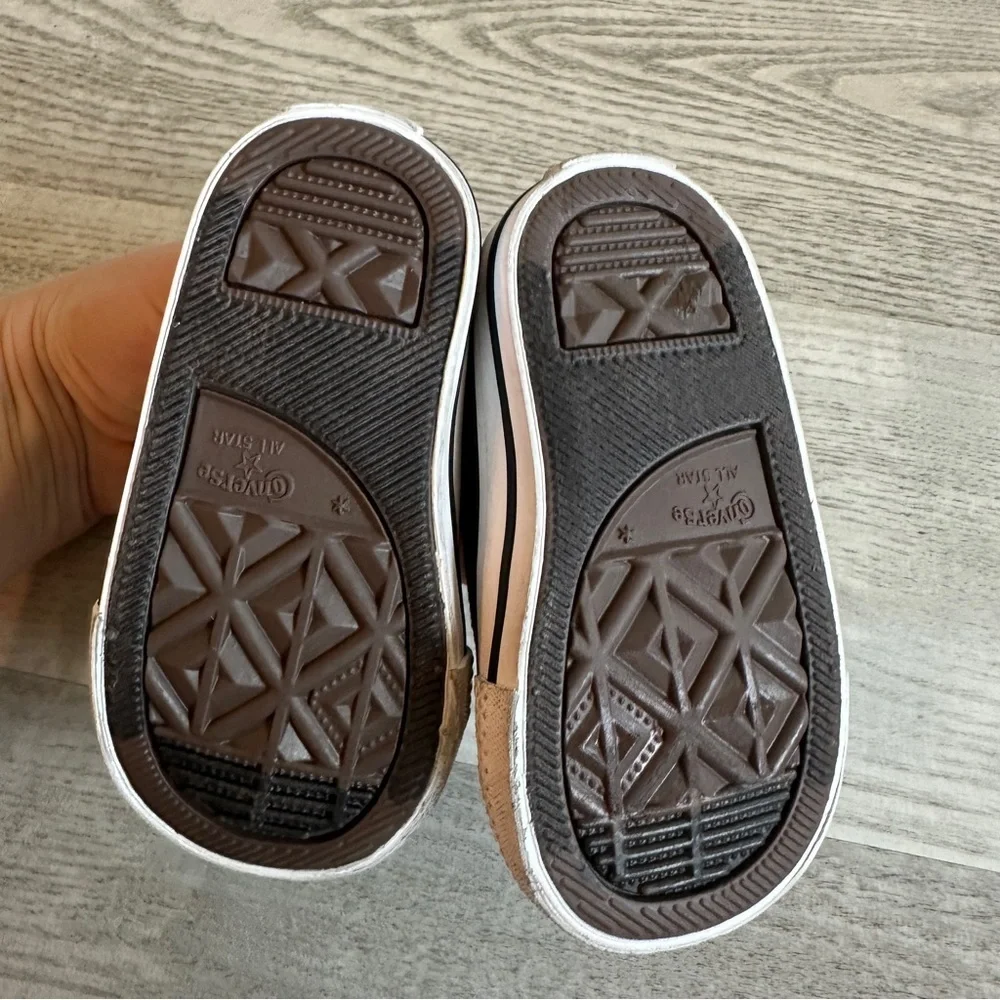 Converse Infant Baby Black and White Sneakers 4